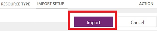 Click on import